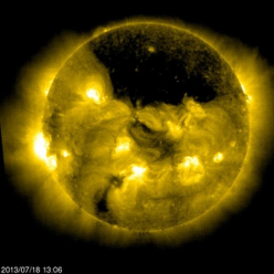 An Unprecedented Coronal Hole